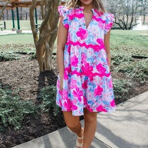 New with Tags Umgee Pink Floral Dress Small (4-6)